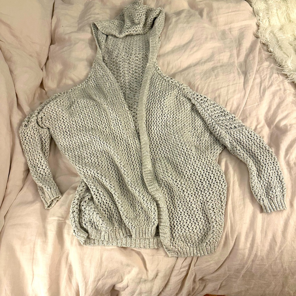 Brandy Melville 100% cotton hooded cardigan